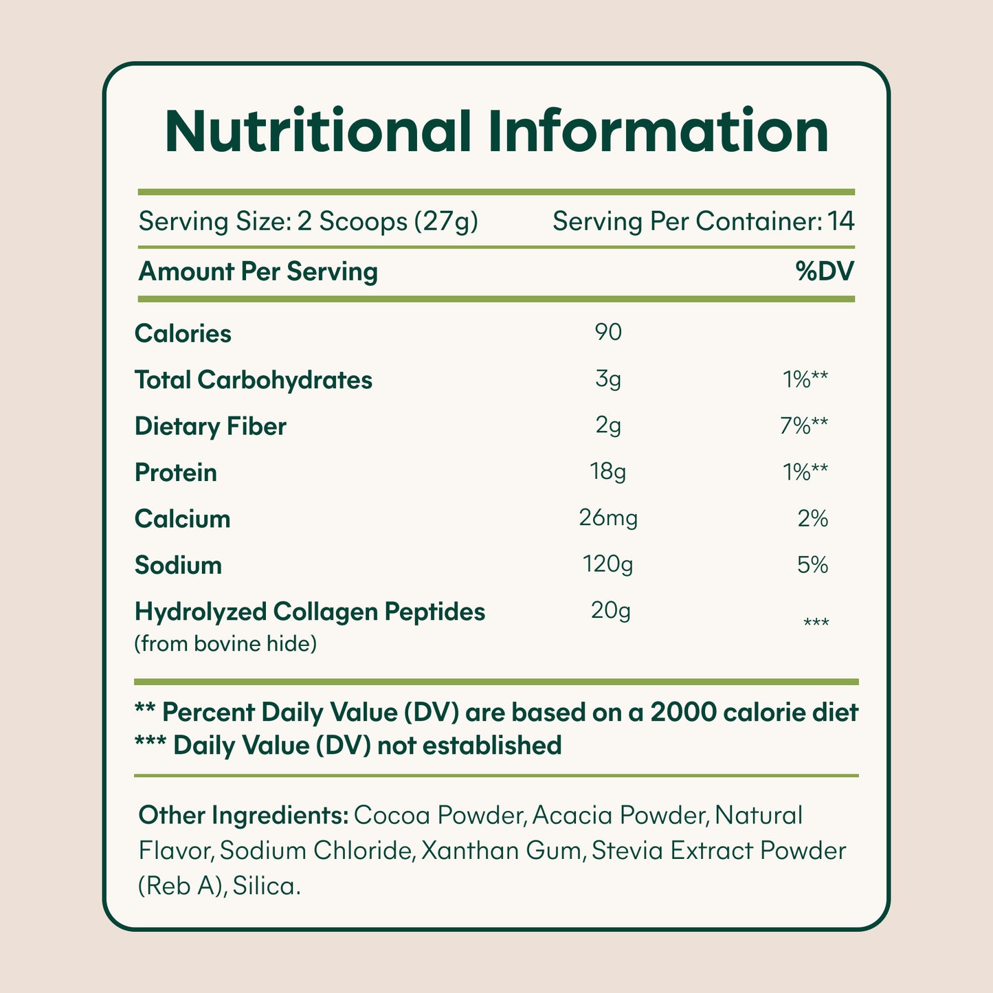 Grass-Fed Collagen Peptides Powder (Chocolate)