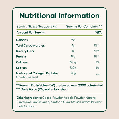 Grass-Fed Collagen Peptides Powder (Chocolate)